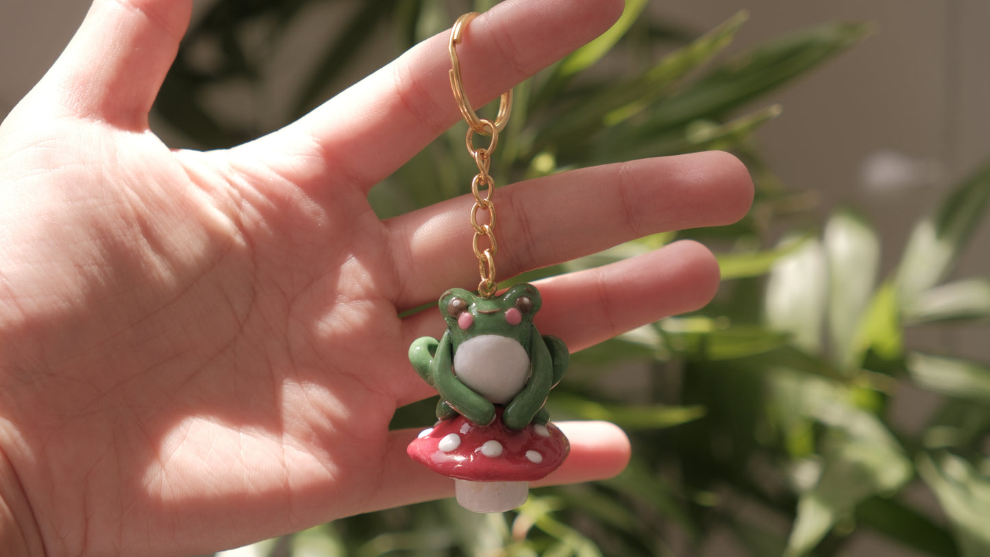 Froggy Shroom Keychain