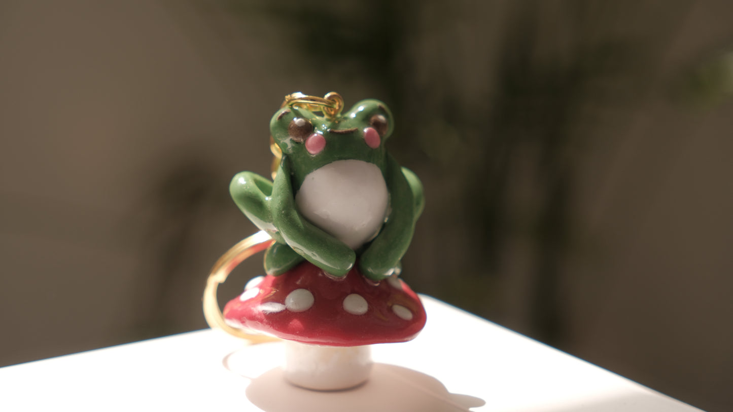 Froggy Shroom Keychain