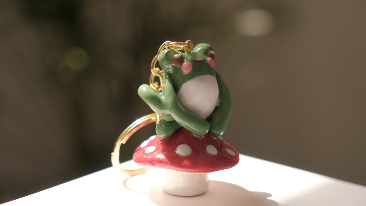 Froggy Shroom Keychain